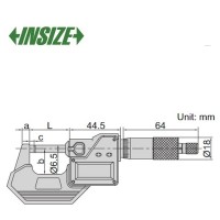 میکرومتر دیجیتال اینسایز 25-0 mm ضد آب   (خارج سنج) مدل 25-3108 3108-25A
