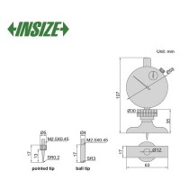 عمق سنج ساعتی اینسایز mm10) cm1) مدل 101-2341 2341-101A