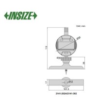 عمق سنج صلیبی دیجیتال اینسایز  mm 300) cm 30) مدل 202-2141 2141-202A