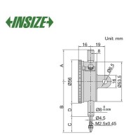 ساعت اندیکاتور اینسایز کورس 1 mm مدل 1-2313 2313-1A