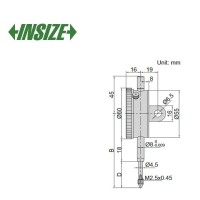 ساعت اندیکاتور اینسایز دقت 0.1 کورس 10 mm مدل 10-2318 2318-10