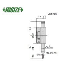 ساعت اندیکاتوردیجیتال دور کوچک  اینسایز 5 mm مدل 5-2114 2114-5F