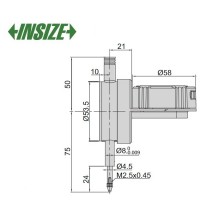 ساعت اندیکاتوردیجیتال صفحه گردان  اینسایز کورس 12.7 mm مدل 10-2118 2118-10