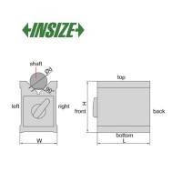 وی بلوک مگنتی اینسایز اندازه  73*60*70 mm  بازه میله ها 44-6 mm  مدل 702-6890  6890-702