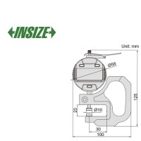  ضخامت سنج ورق دیجیتال اینسایز 10-0 mm  مدل 101-2871  2871-101