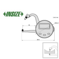 ضخامت سنج ورق دیجیتال اینسایز 25.4-0 mm مدل 25-2710  2710-25