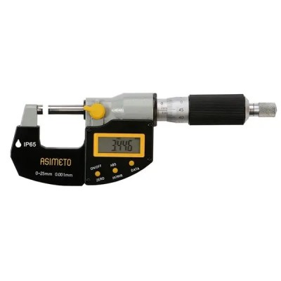 میکرومتر دیجیتال آسیمتو خارج سنج 25-0 میلی متر مدل 4-01-105